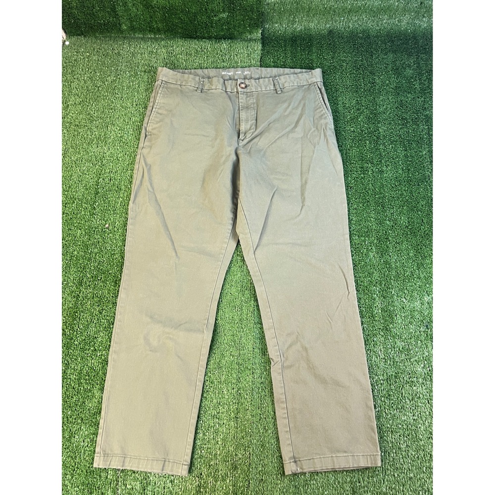 Old Navy Mens Slim Built-In Flex Chino Pants Olive Green 38x30 Stretch Khakis